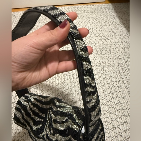 Staud Tommy Beaded Zebra Shoulder Bag - Picture 15 of 16